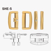 Aluminium Sliding Door Lock Set Double Side with Key SHE-5